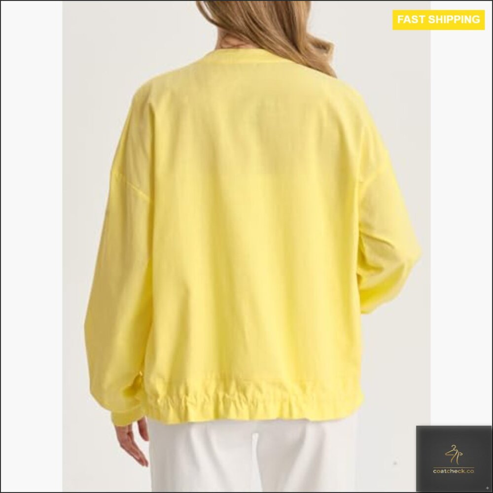 Lightweight Bomber Jacket Zip Up Drawstring Casua… - image 5